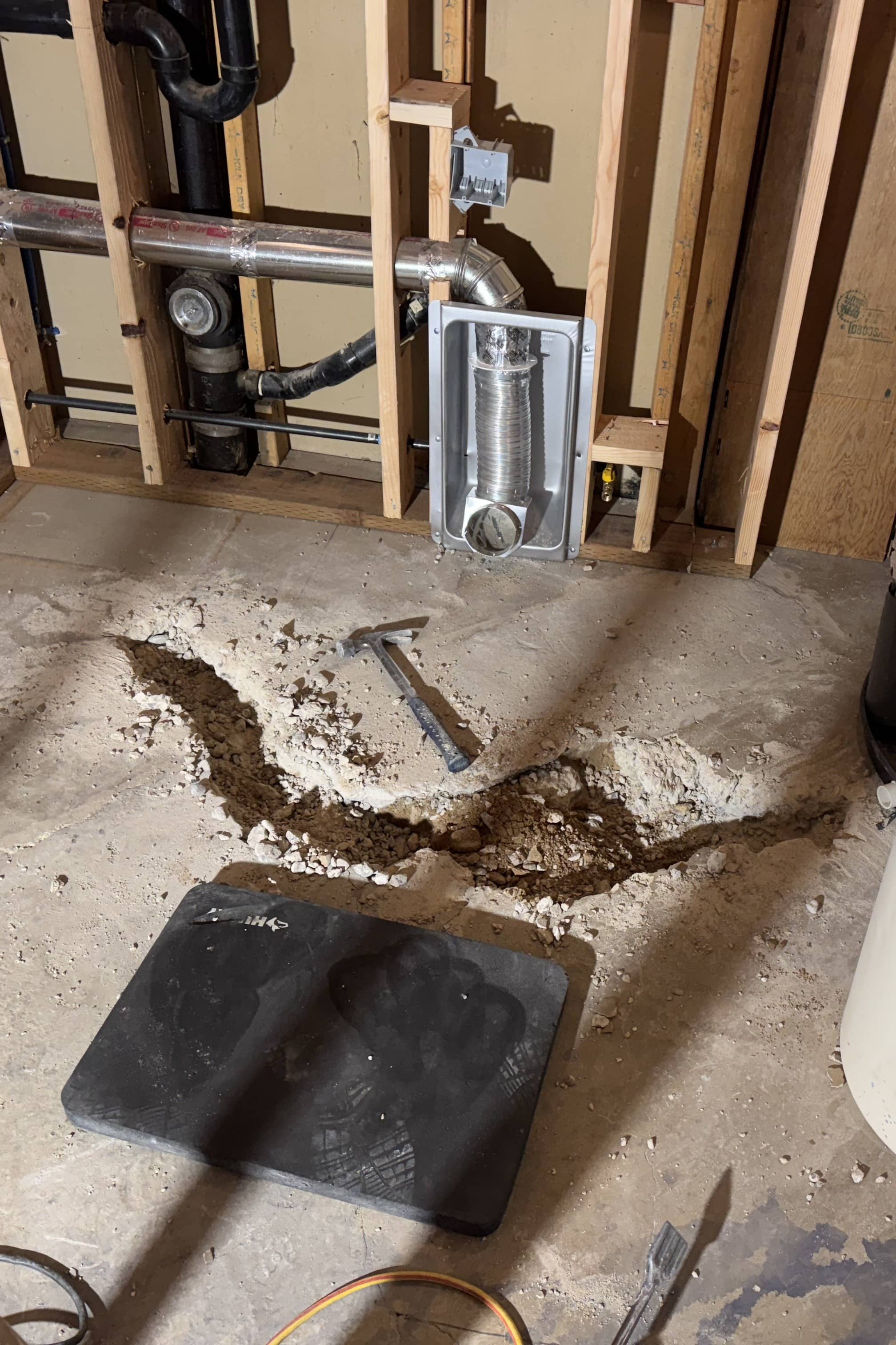 drain before